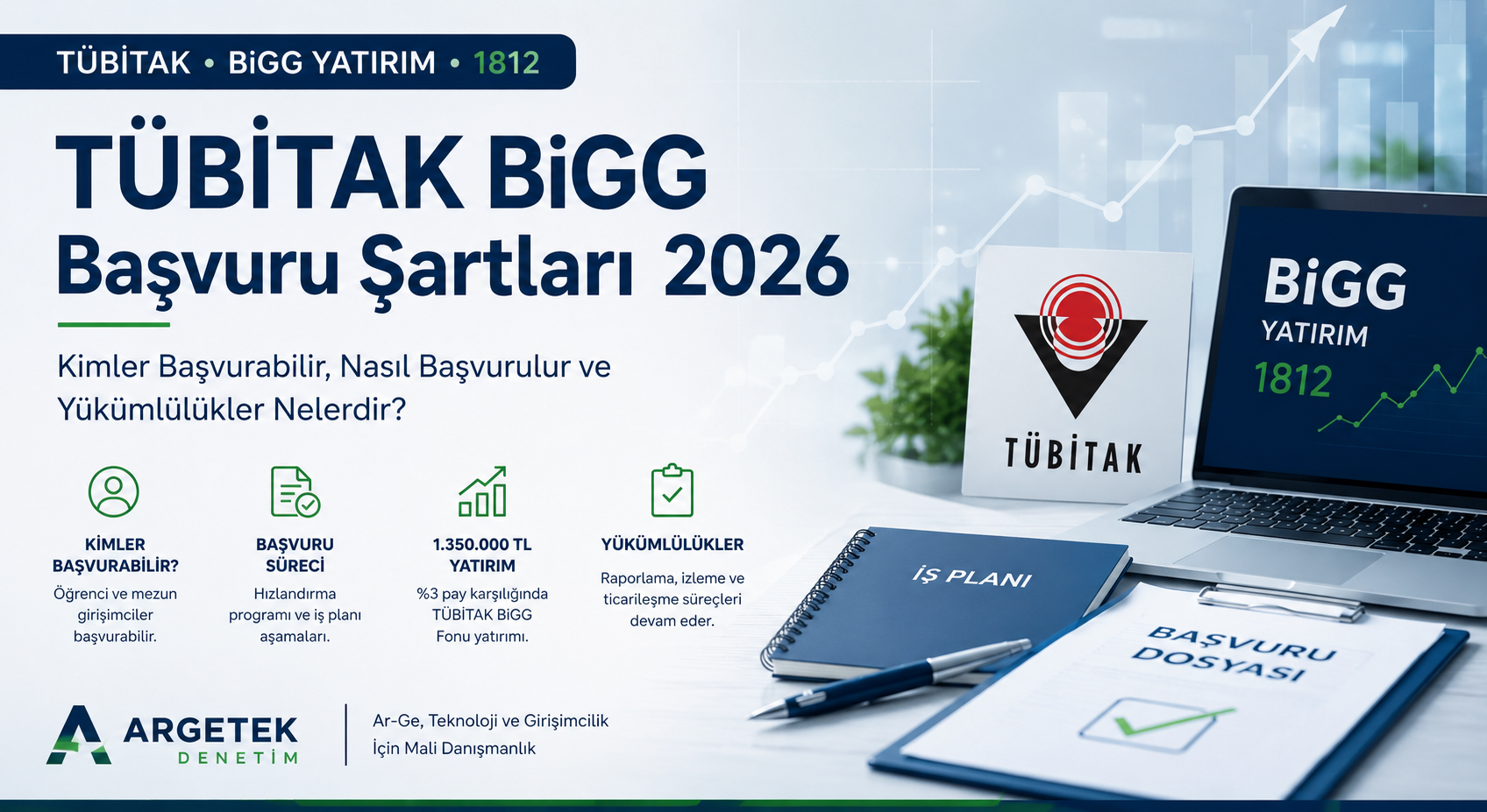 TÜBİTAK BiGG başvuru şartları 2026 ve 1812 BiGG Yatırım rehberi