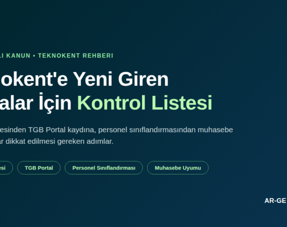 Teknokente yeni giren firmalar için 13 maddelik kontrol listesi kapak görseli